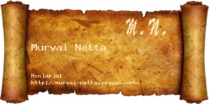 Murvai Netta névjegykártya